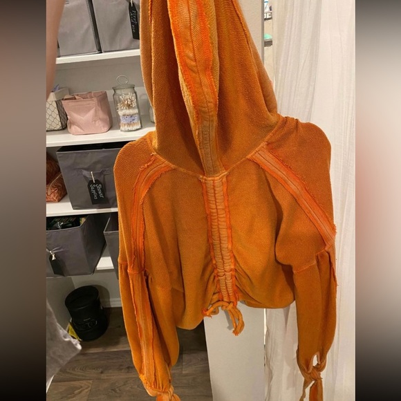 Orange Cropped Hoodie From Free People - Picture 2 of 6